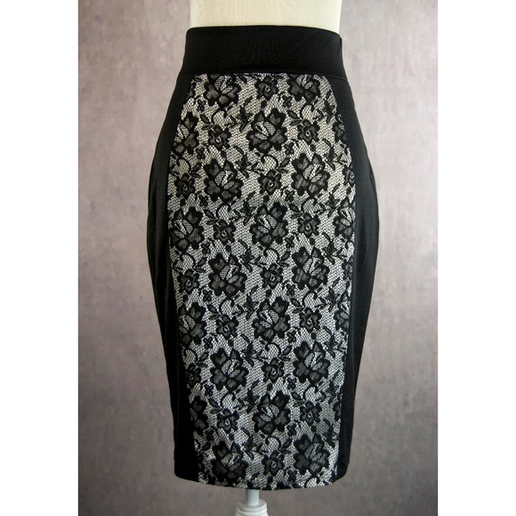 plus size lace pencil skirt